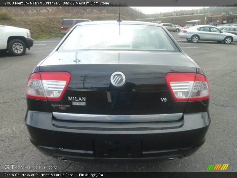 Black / Medium Light Stone 2008 Mercury Milan V6 Premier