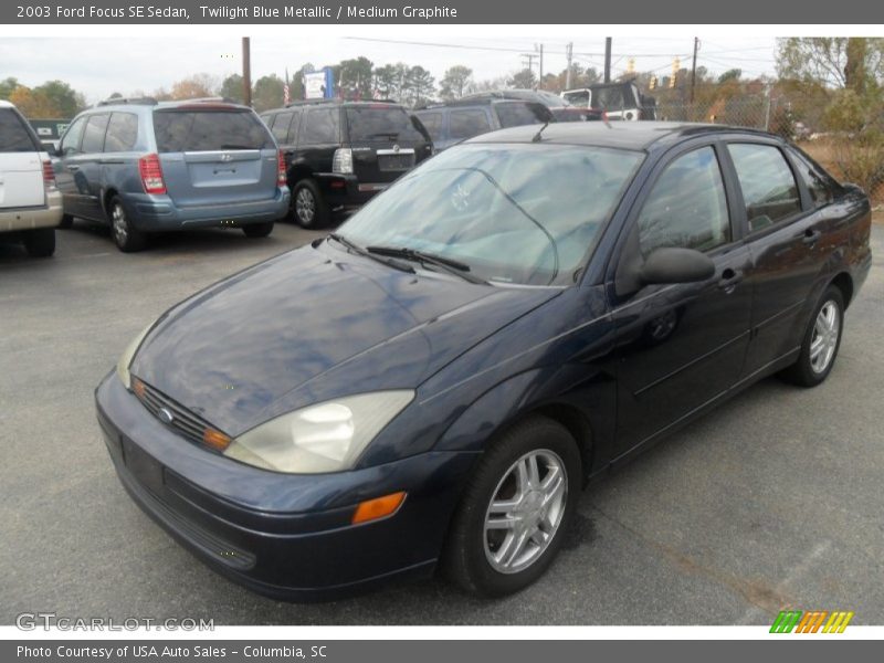 Twilight Blue Metallic / Medium Graphite 2003 Ford Focus SE Sedan