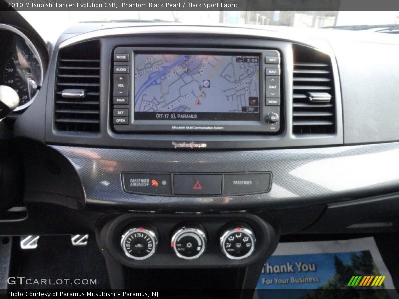 Navigation of 2010 Lancer Evolution GSR