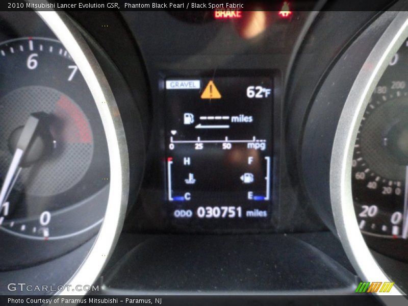 Phantom Black Pearl / Black Sport Fabric 2010 Mitsubishi Lancer Evolution GSR