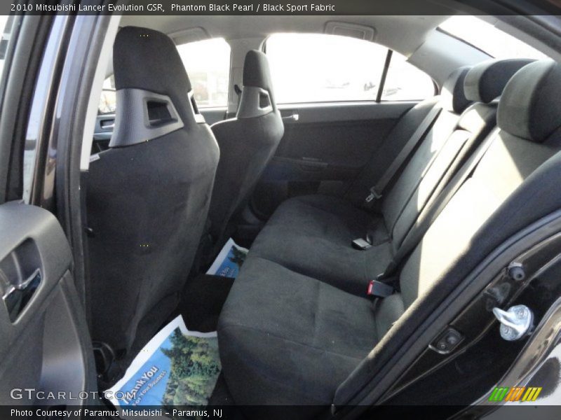 Phantom Black Pearl / Black Sport Fabric 2010 Mitsubishi Lancer Evolution GSR