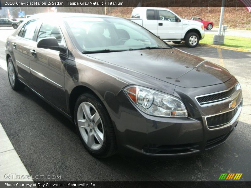 Taupe Gray Metallic / Titanium 2010 Chevrolet Malibu LS Sedan