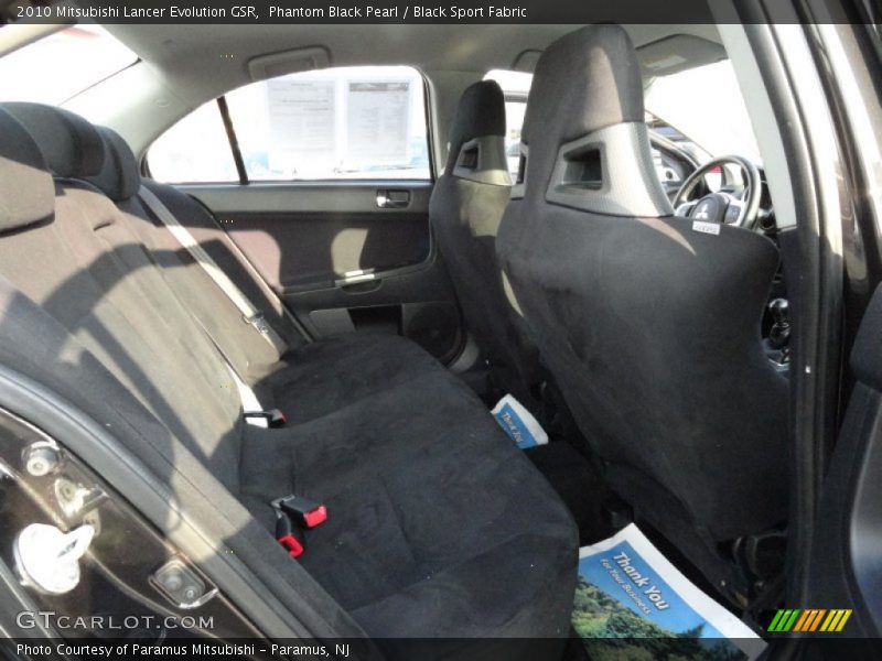 Phantom Black Pearl / Black Sport Fabric 2010 Mitsubishi Lancer Evolution GSR