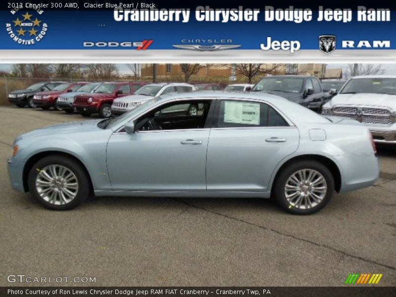 Glacier Blue Pearl / Black 2013 Chrysler 300 AWD