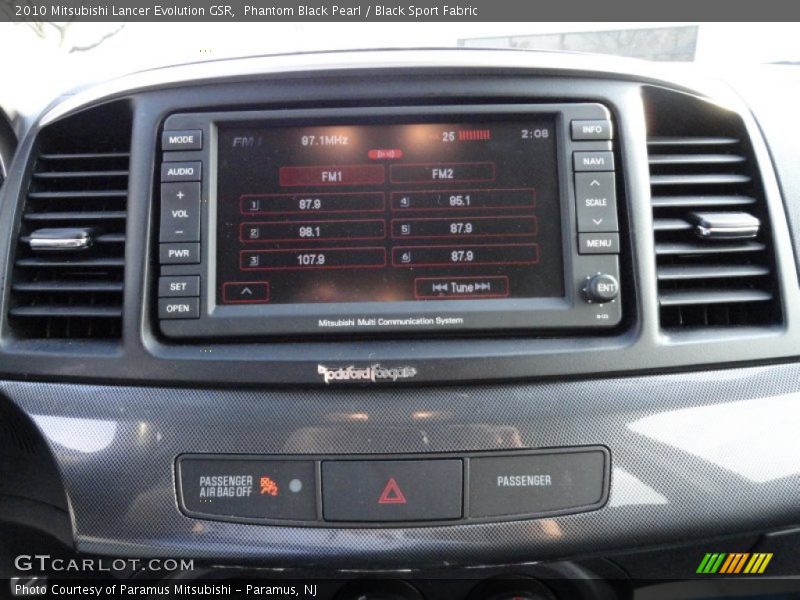 Audio System of 2010 Lancer Evolution GSR