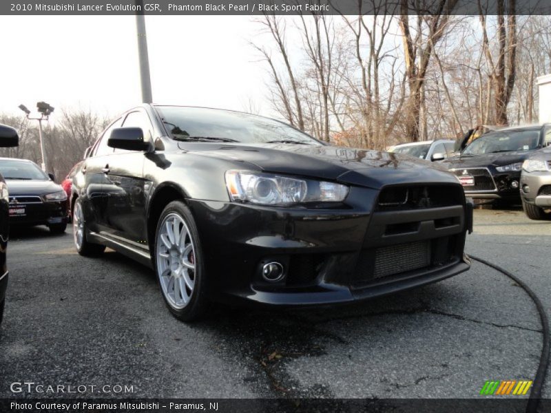 Phantom Black Pearl / Black Sport Fabric 2010 Mitsubishi Lancer Evolution GSR