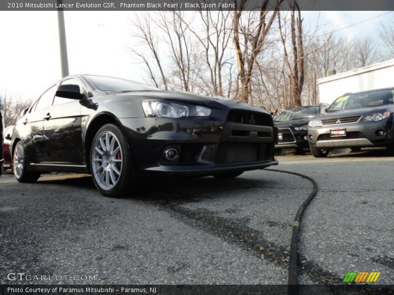 Phantom Black Pearl / Black Sport Fabric 2010 Mitsubishi Lancer Evolution GSR