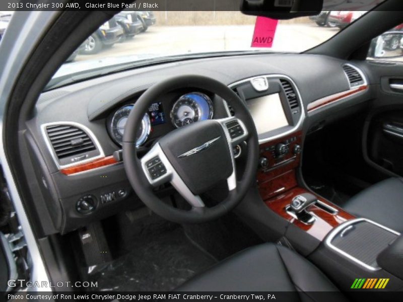 Glacier Blue Pearl / Black 2013 Chrysler 300 AWD