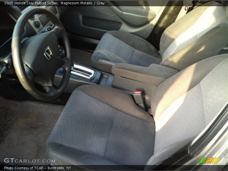 Magnesium Metallic / Gray 2005 Honda Civic Hybrid Sedan