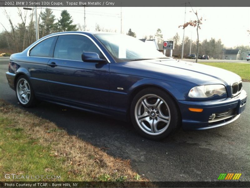 Topaz Blue Metallic / Grey 2002 BMW 3 Series 330i Coupe