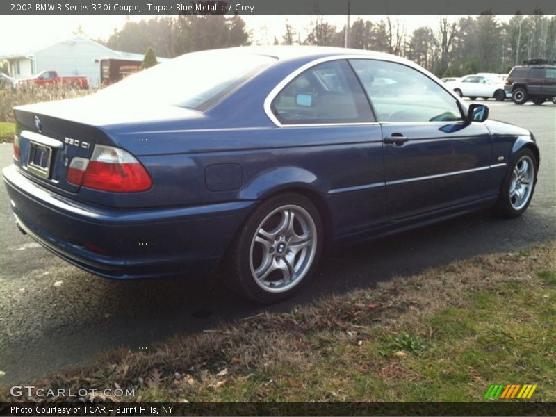 Topaz Blue Metallic / Grey 2002 BMW 3 Series 330i Coupe