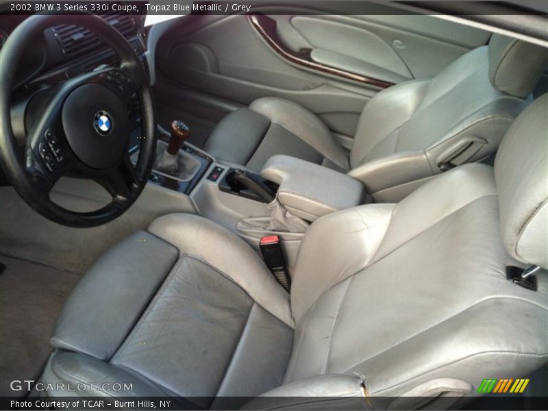 Topaz Blue Metallic / Grey 2002 BMW 3 Series 330i Coupe
