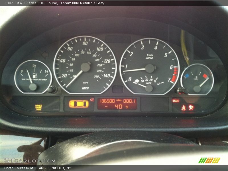  2002 3 Series 330i Coupe 330i Coupe Gauges