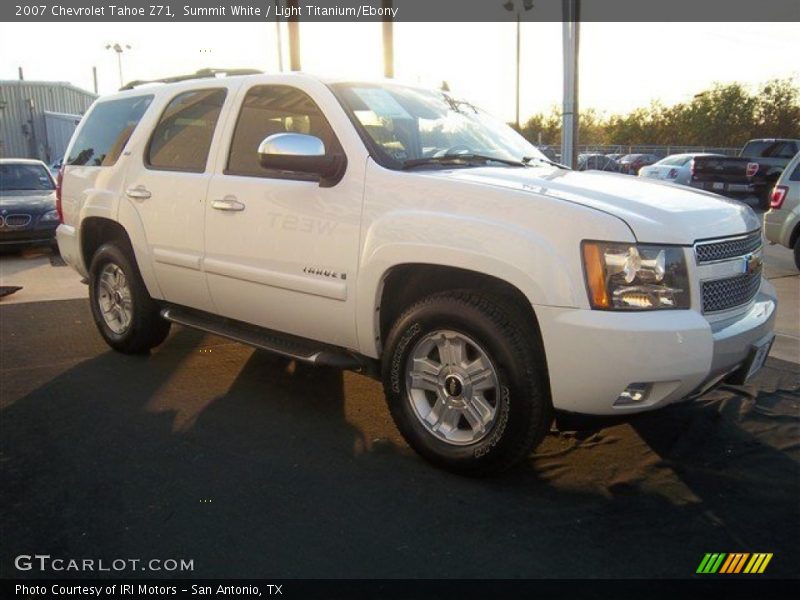 Summit White / Light Titanium/Ebony 2007 Chevrolet Tahoe Z71