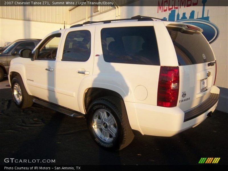 Summit White / Light Titanium/Ebony 2007 Chevrolet Tahoe Z71