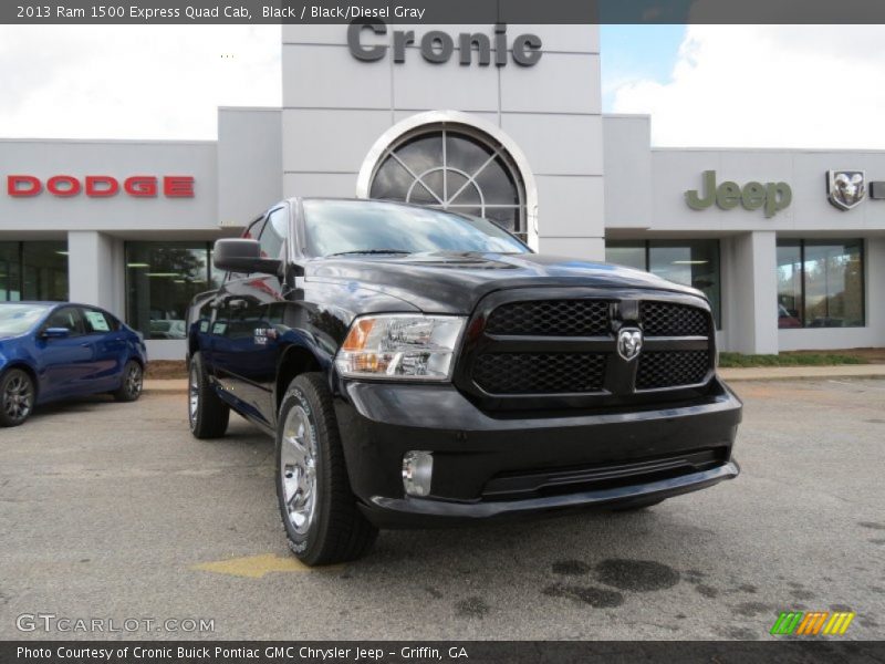 Black / Black/Diesel Gray 2013 Ram 1500 Express Quad Cab