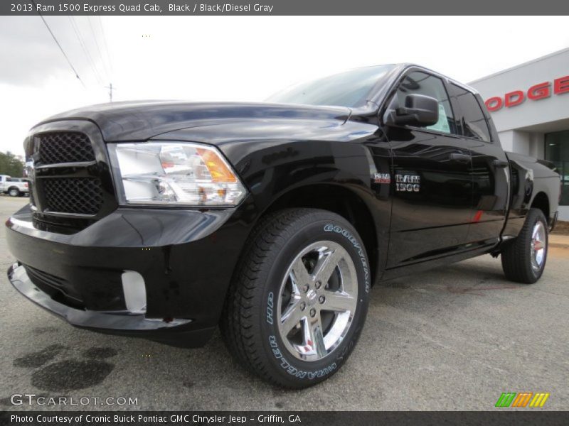 Black / Black/Diesel Gray 2013 Ram 1500 Express Quad Cab
