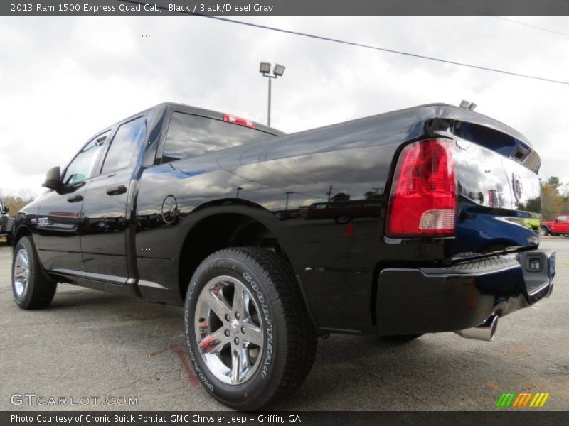 Black / Black/Diesel Gray 2013 Ram 1500 Express Quad Cab