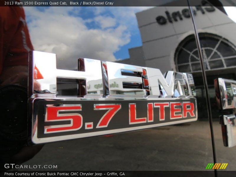 Black / Black/Diesel Gray 2013 Ram 1500 Express Quad Cab