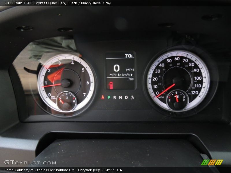 Black / Black/Diesel Gray 2013 Ram 1500 Express Quad Cab