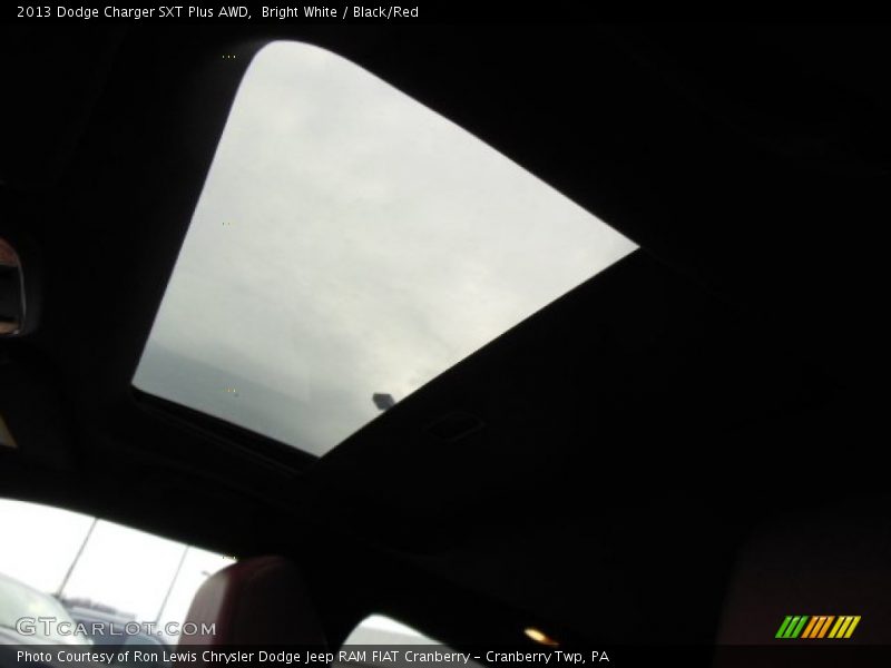 Bright White / Black/Red 2013 Dodge Charger SXT Plus AWD