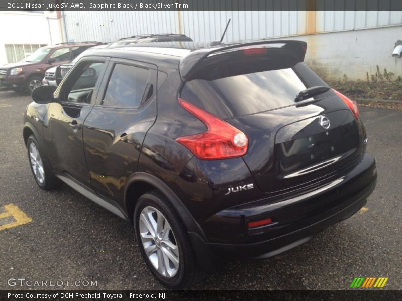Sapphire Black / Black/Silver Trim 2011 Nissan Juke SV AWD