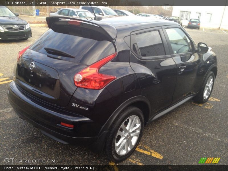 Sapphire Black / Black/Silver Trim 2011 Nissan Juke SV AWD