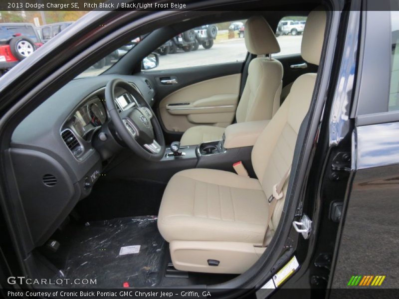Pitch Black / Black/Light Frost Beige 2013 Dodge Charger SE