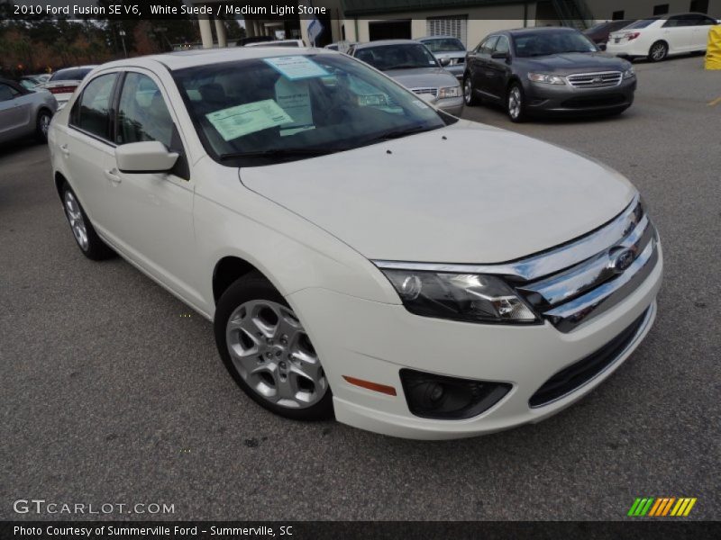 White Suede / Medium Light Stone 2010 Ford Fusion SE V6