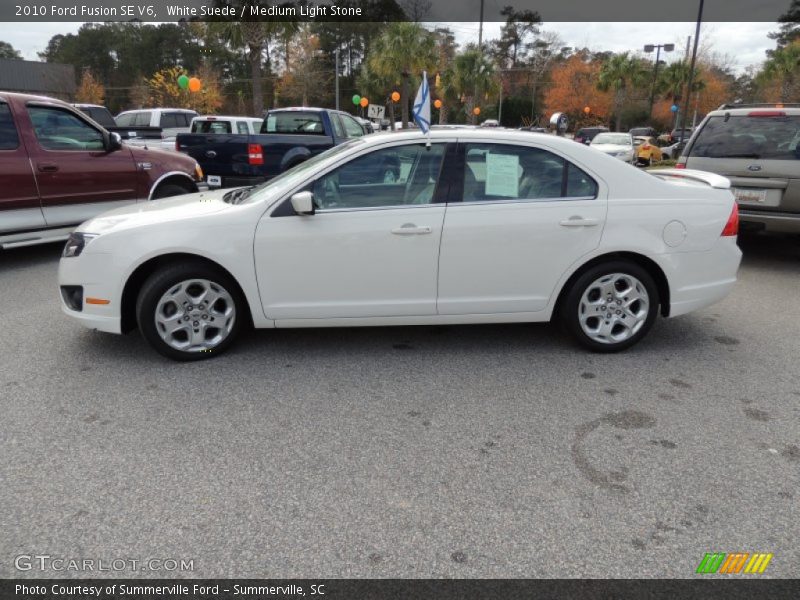 White Suede / Medium Light Stone 2010 Ford Fusion SE V6