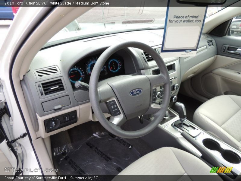 White Suede / Medium Light Stone 2010 Ford Fusion SE V6