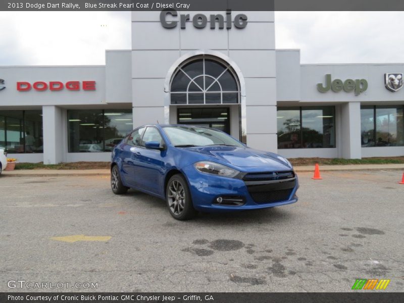 Blue Streak Pearl Coat / Diesel Gray 2013 Dodge Dart Rallye