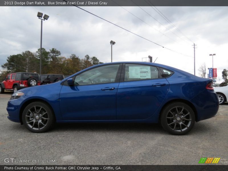 Blue Streak Pearl Coat / Diesel Gray 2013 Dodge Dart Rallye