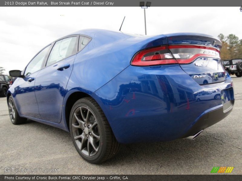 Blue Streak Pearl Coat / Diesel Gray 2013 Dodge Dart Rallye