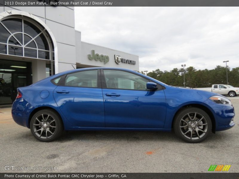Blue Streak Pearl Coat / Diesel Gray 2013 Dodge Dart Rallye