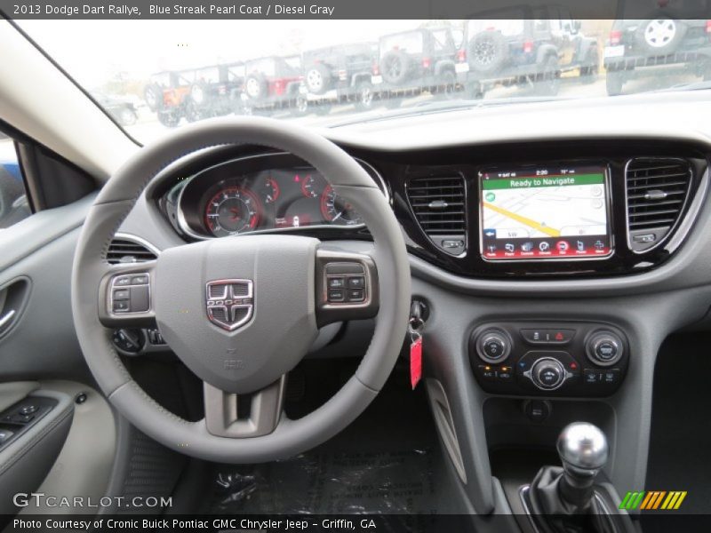 Blue Streak Pearl Coat / Diesel Gray 2013 Dodge Dart Rallye