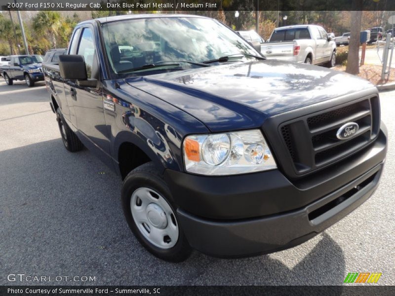 Dark Blue Pearl Metallic / Medium Flint 2007 Ford F150 XL Regular Cab