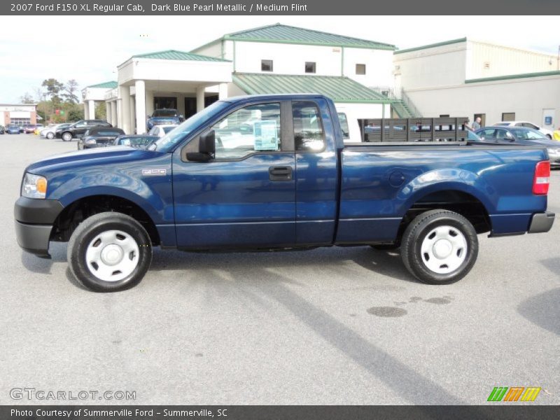 Dark Blue Pearl Metallic / Medium Flint 2007 Ford F150 XL Regular Cab