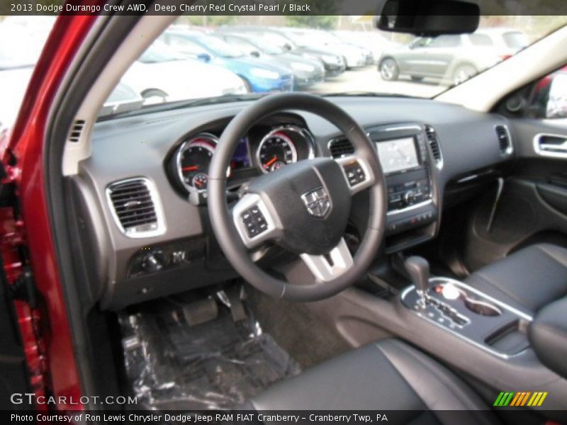 Deep Cherry Red Crystal Pearl / Black 2013 Dodge Durango Crew AWD