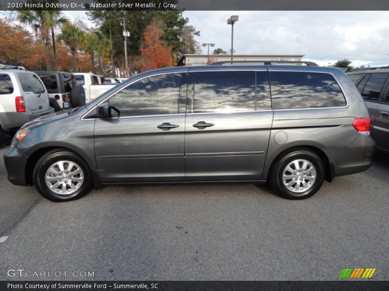 Alabaster Silver Metallic / Gray 2010 Honda Odyssey EX-L