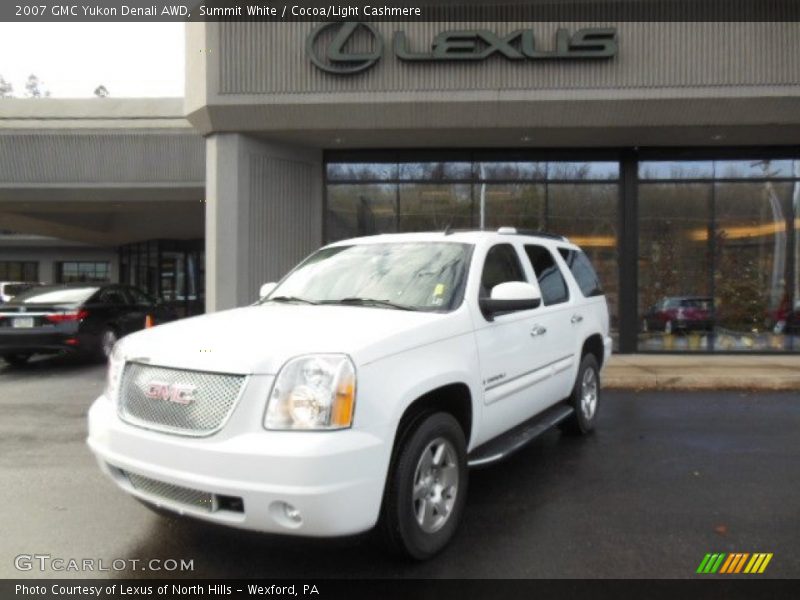 Summit White / Cocoa/Light Cashmere 2007 GMC Yukon Denali AWD
