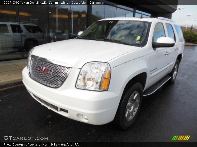 Summit White / Cocoa/Light Cashmere 2007 GMC Yukon Denali AWD