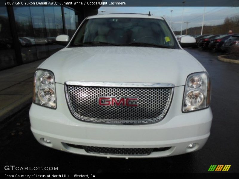 Summit White / Cocoa/Light Cashmere 2007 GMC Yukon Denali AWD