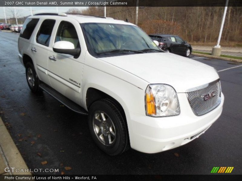 Summit White / Cocoa/Light Cashmere 2007 GMC Yukon Denali AWD