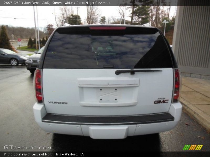 Summit White / Cocoa/Light Cashmere 2007 GMC Yukon Denali AWD