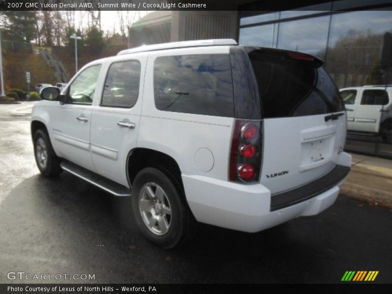 Summit White / Cocoa/Light Cashmere 2007 GMC Yukon Denali AWD
