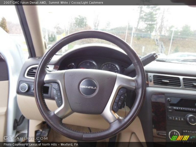 Summit White / Cocoa/Light Cashmere 2007 GMC Yukon Denali AWD