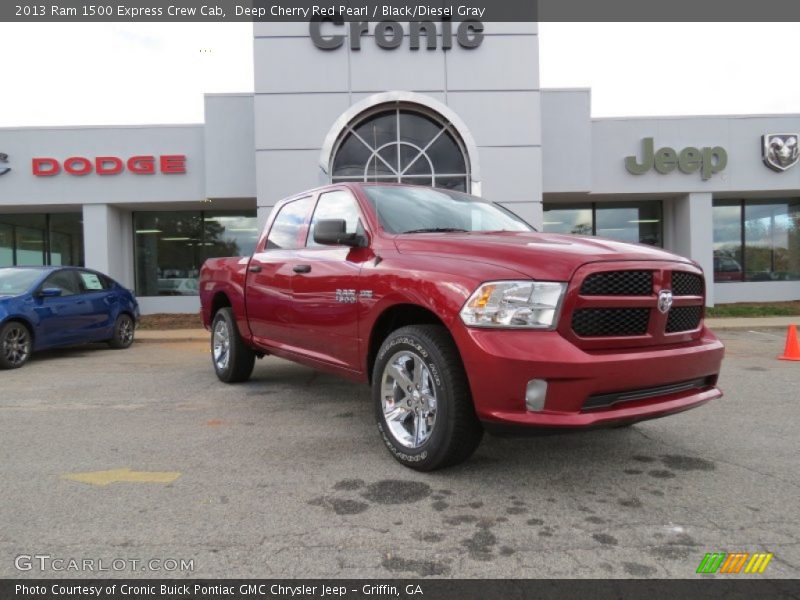 Deep Cherry Red Pearl / Black/Diesel Gray 2013 Ram 1500 Express Crew Cab