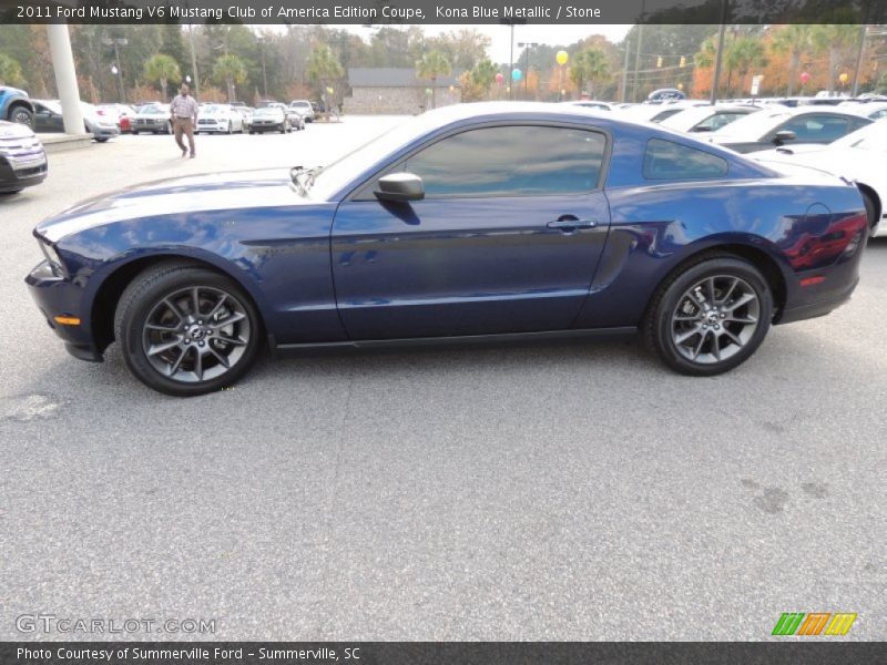 Kona Blue Metallic / Stone 2011 Ford Mustang V6 Mustang Club of America Edition Coupe