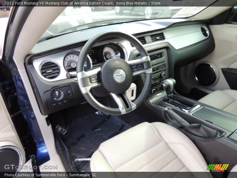 Stone Interior - 2011 Mustang V6 Mustang Club of America Edition Coupe 